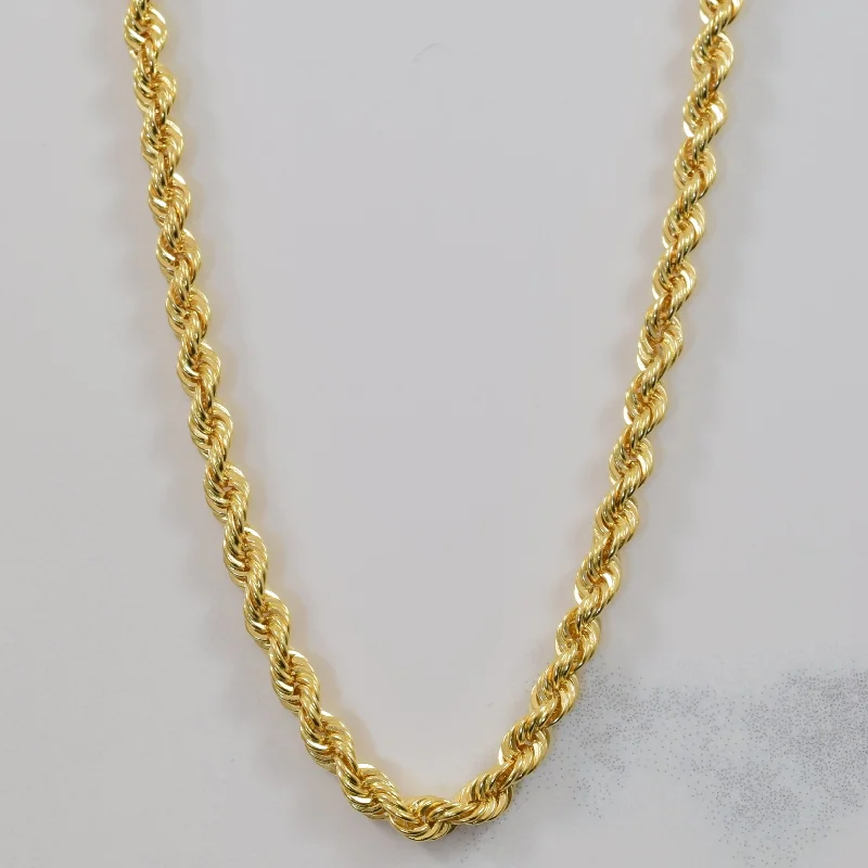 18k Yellow Gold French Rope Chain | 24.5" |