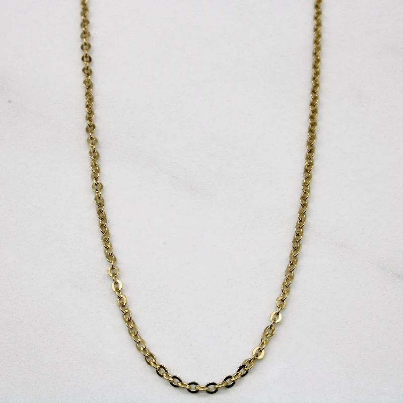 Discounted Jewelry For A Glamorous Look 18k Yellow Gold Oval Link Chain | 24" |