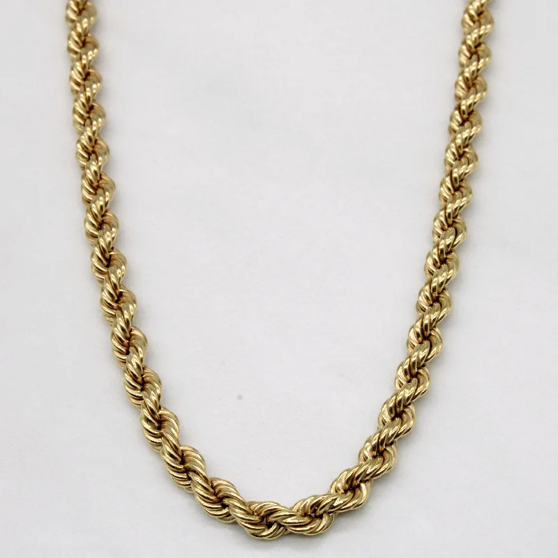 18k Yellow Gold Rope Chain | 20" |