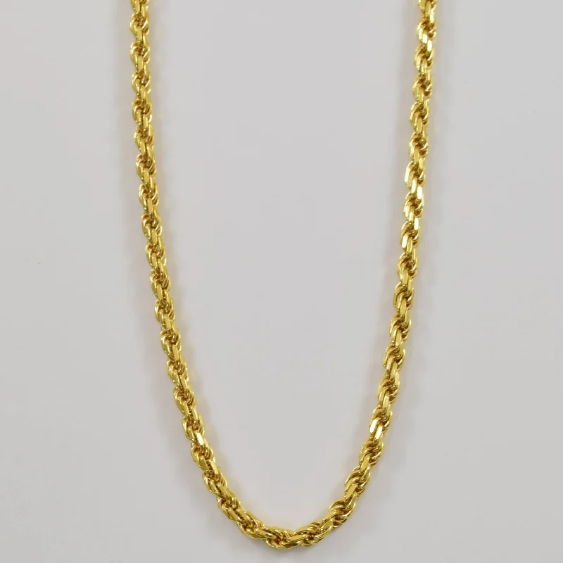 18k Yellow Gold Twisted Rope Chain | 19.5" |