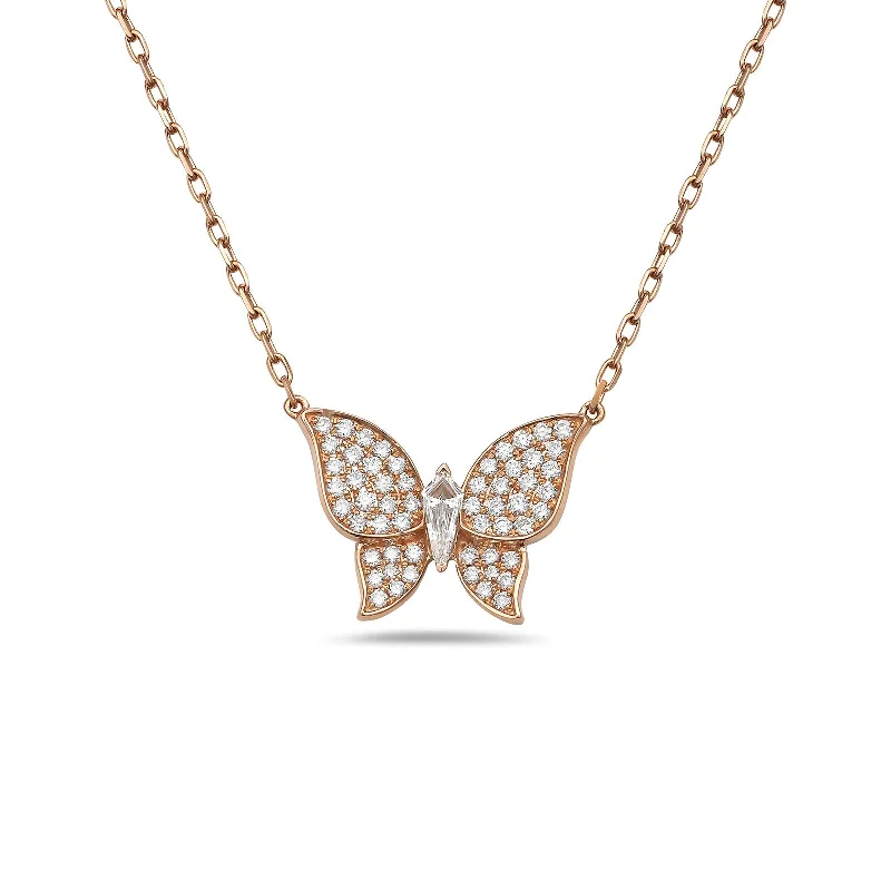 Make Every Moment Shine – Jewelry Discounts Available Butterfly Necklace with Diamonds