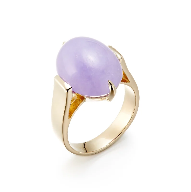 Glamorous Jewelry, Glamorous Deals – Shop Now Lavender Jade Cabochon Ring