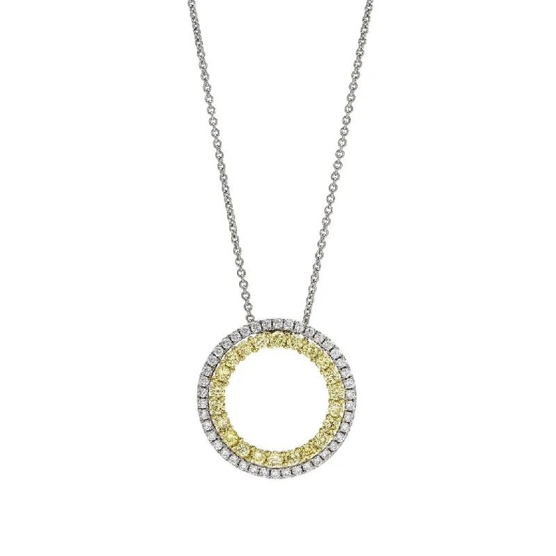 Once-A-Year Jewelry Deals – Shop Before They’Re Gone Yellow & White Diamond Open Circle Pendant