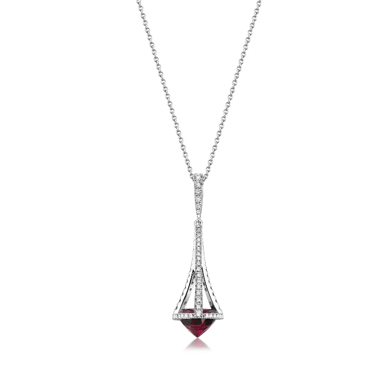 Get Ready To Sparkle – Special Jewelry Discounts Garnet & Diamond Pastel Chandelier Pendant