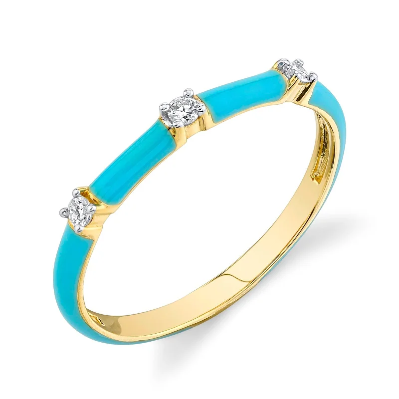 Trending Jewelry Styles Now At Limited-Time Discounts Diamond and Turquoise Enamel Band