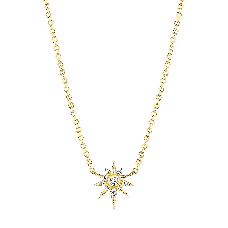 Exclusive Gemstone Jewelry At Special Prices 18k Yellow Gold Diamond Star Pendant