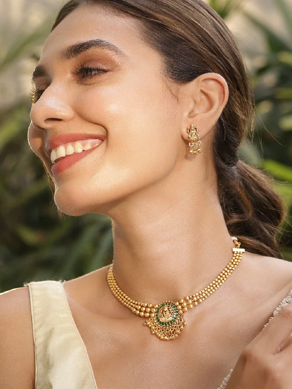 Best-Selling Jewelry Now Available At Special Deals 22KT Gold-Plated Stone-Studded Necklace Set Best-Selling Jewelry Now Available At Special Deals 22KT Gold-Plated Stone-Studded Necklace Set