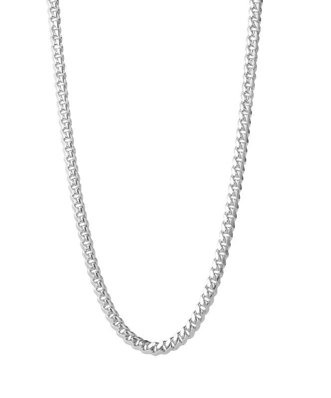 5 mm Cuban link chain - silver