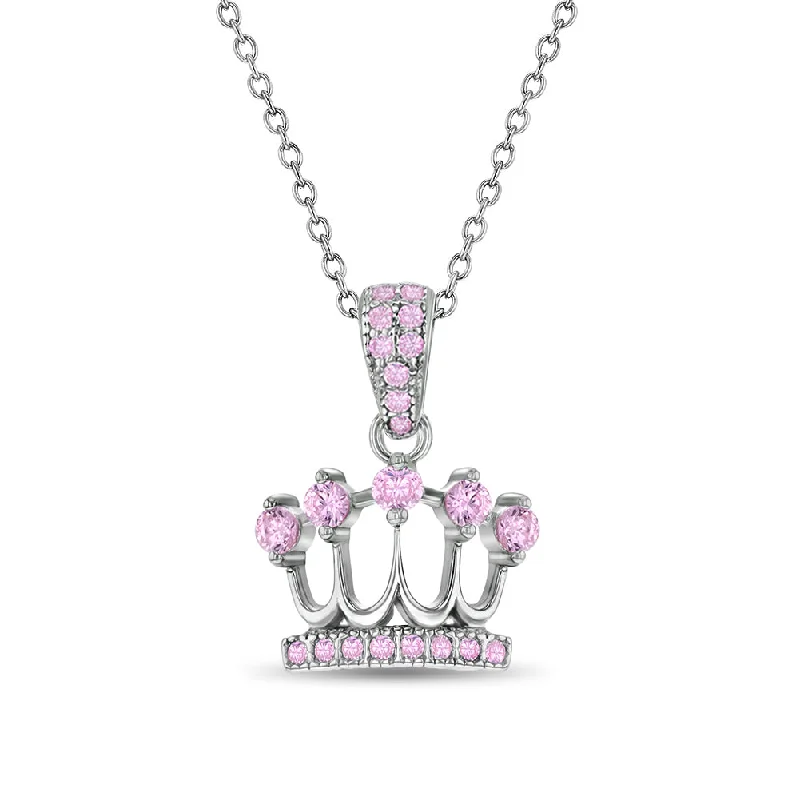 Dainty And Elegant Jewelry Now At Reduced Prices 5 Point CZ Crown Kids/Children's/Girls Pendant/Necklace - Sterling Silver Dainty And Elegant Jewelry Now At Reduced Prices 5 Point CZ Crown Kids/Children's/Girls Pendant/Necklace - Sterling Silver