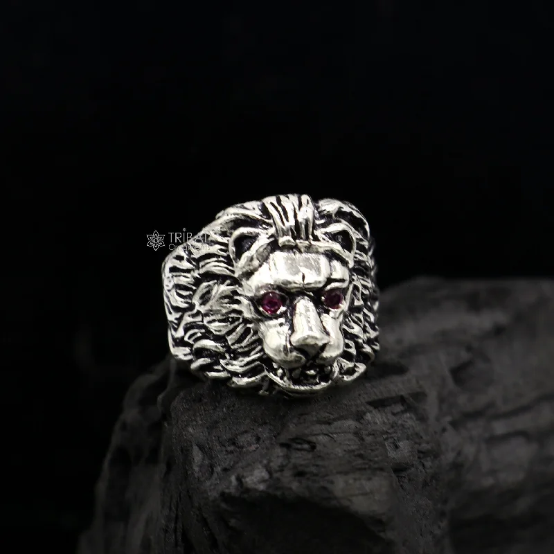 Seasonal Jewelry Deals – Elevate Your Style 925 sterling silver handmade excellent lion face vintage antique stylish ring band unisex customized jewelry from Rajasthan india sr709 Seasonal Jewelry Deals – Elevate Your Style 925 sterling silver handmade excellent lion face vintage antique stylish ring band unisex customized jewelry from Rajasthan india sr709