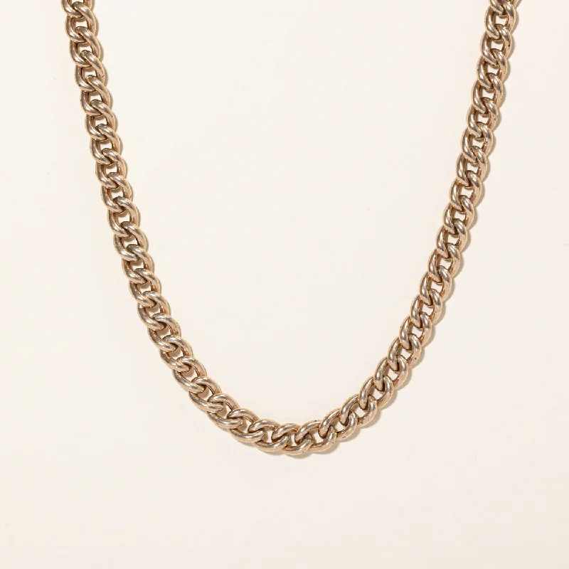 9k Two Tone Gold Toggle Clasp Necklace | 17" |