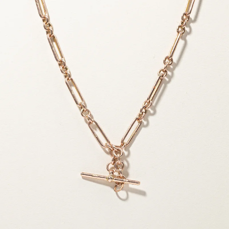Big Discounts On Elegant Jewelry Collections 9k Yellow Gold Toggle Chain Necklace |15"|