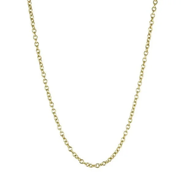 Shop Handcrafted Jewelry At Special Promotional Rates 18 Karat Yellow Gold Cable Chain With Lobster Clasp Shop Handcrafted Jewelry At Special Promotional Rates 18 Karat Yellow Gold Cable Chain With Lobster Clasp