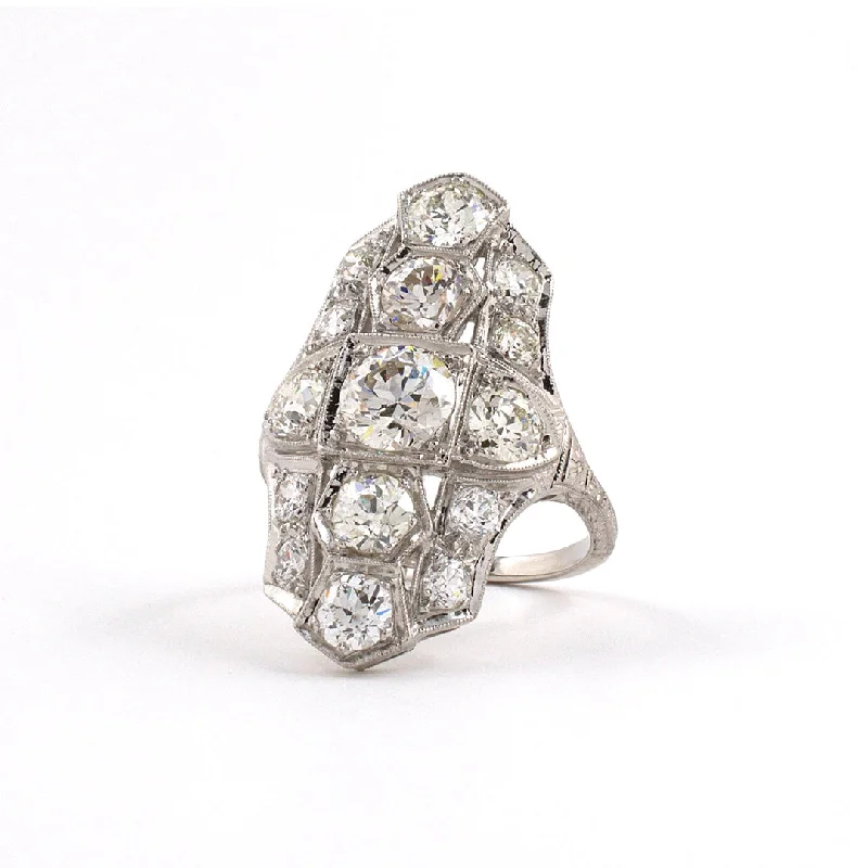 Don't Miss Out On Jaw-Dropping Jewelry Discounts Art Deco Diamond Chased Filigree Dinner Ring Don't Miss Out On Jaw-Dropping Jewelry Discounts Art Deco Diamond Chased Filigree Dinner Ring
