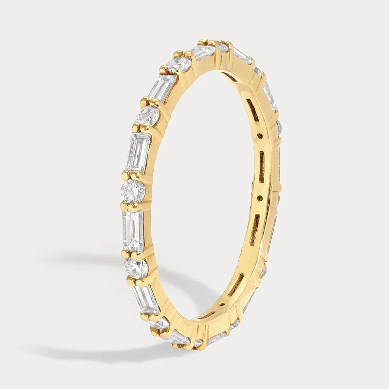 Exclusive Online Jewelry Sale – Don't Wait Baguette and Round Alternating Band