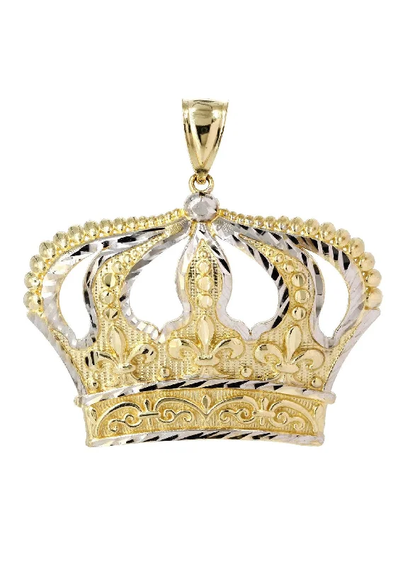 Chic And Stylish Jewelry At Exclusive Prices Crown 10K Gold Pendant | 9.5 Grams