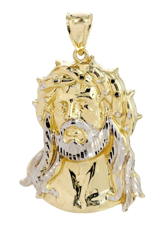Elegant Jewelry, Affordable Luxury – Shop Now 10K Gold Jesus Piece Pendant  |  12.4 Grams