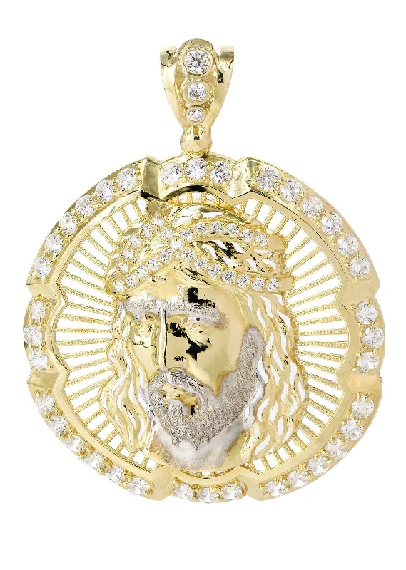 Don't Miss Out On Jaw-Dropping Jewelry Discounts 10K Gold Jesus Piece Pendant  |  18.7 Grams