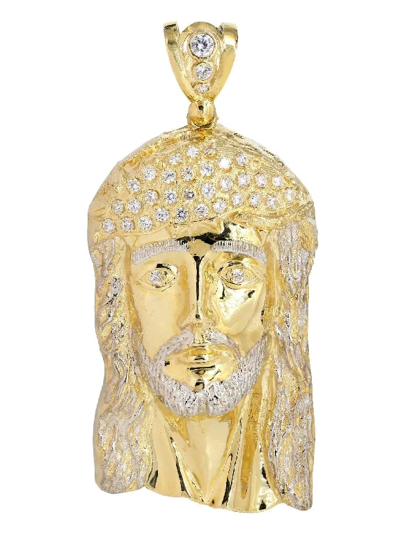 Exclusive Online Jewelry Sale – Don't Wait 10K Gold Jesus Piece Pendant  |  68.2 Grams