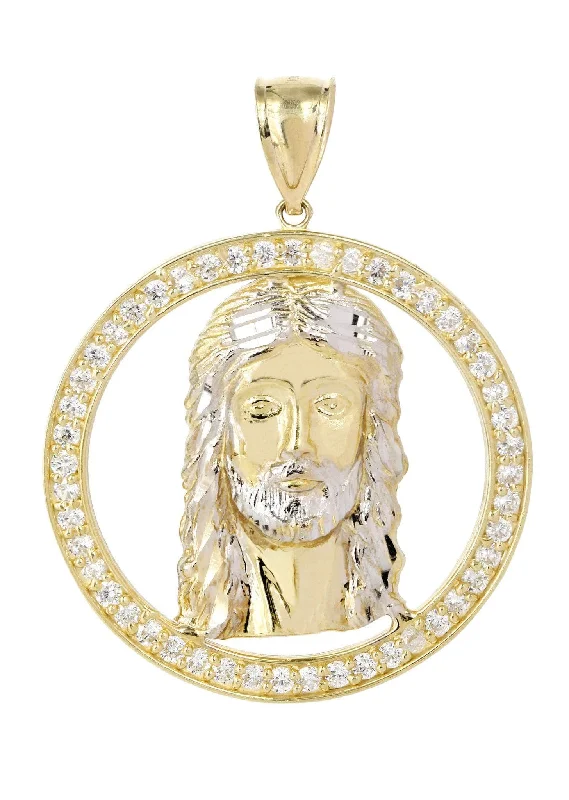 Jewelry Sale Bonanza – Grab Your Sparkle Now 10K Gold Jesus Piece Pendant  |  8.4 Grams