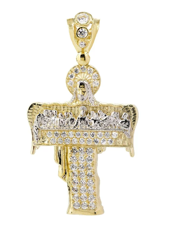 Shop Handcrafted Jewelry At Special Promotional Rates 10K Gold Last Supper Pendant  |  9 Grams