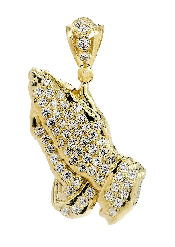 Bold And Beautiful Jewelry Now At Irresistible Prices 10K Gold Praying Hands Pendant | 7.8 Grams Bold And Beautiful Jewelry Now At Irresistible Prices 10K Gold Praying Hands Pendant | 7.8 Grams