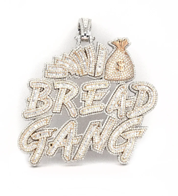 Affordable Gold-Plated Jewelry For Modern Fashion Two Tone Bread Gang Pendant