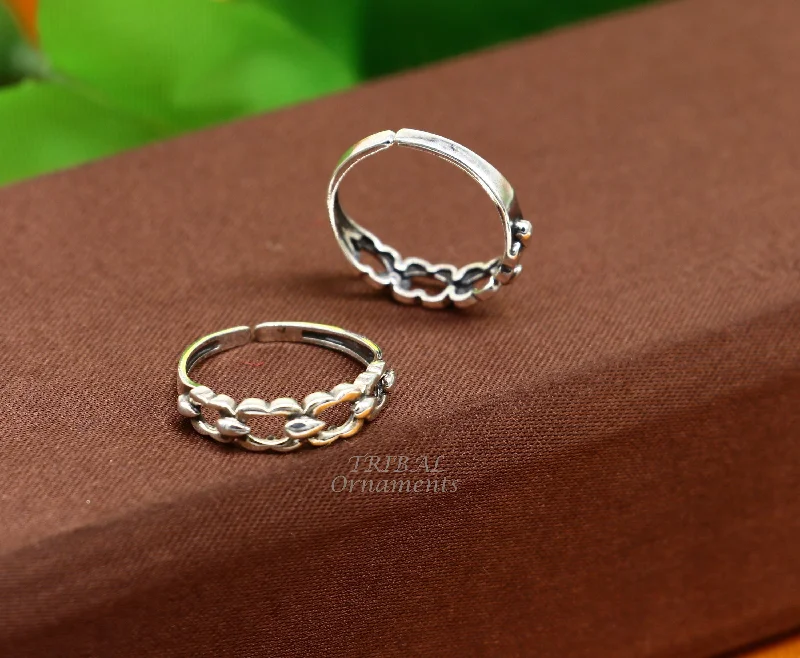 Elegant Jewelry, Affordable Luxury – Shop Now Brides jewelry 925 sterling silver handcrafted unique design vintage ethnic design toe ring for girl's women's ethnic tribal jewelry ytr28
