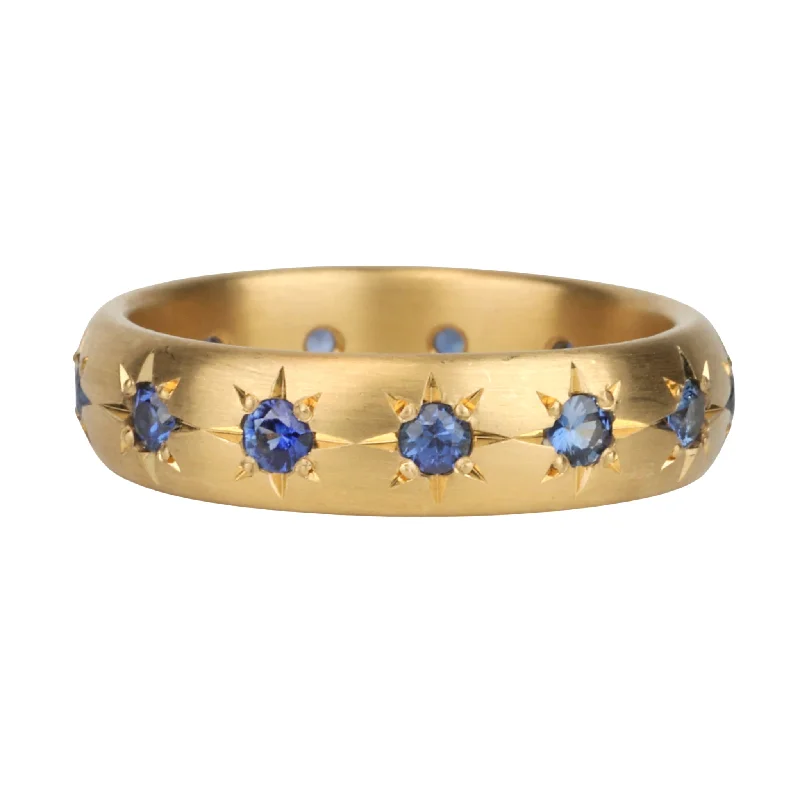 Unique Jewelry For Less – Shop The Sale Now 20K Wide Rounded Ring with 13 Star-Set Blue Sapphires Unique Jewelry For Less – Shop The Sale Now 20K Wide Rounded Ring with 13 Star-Set Blue Sapphires