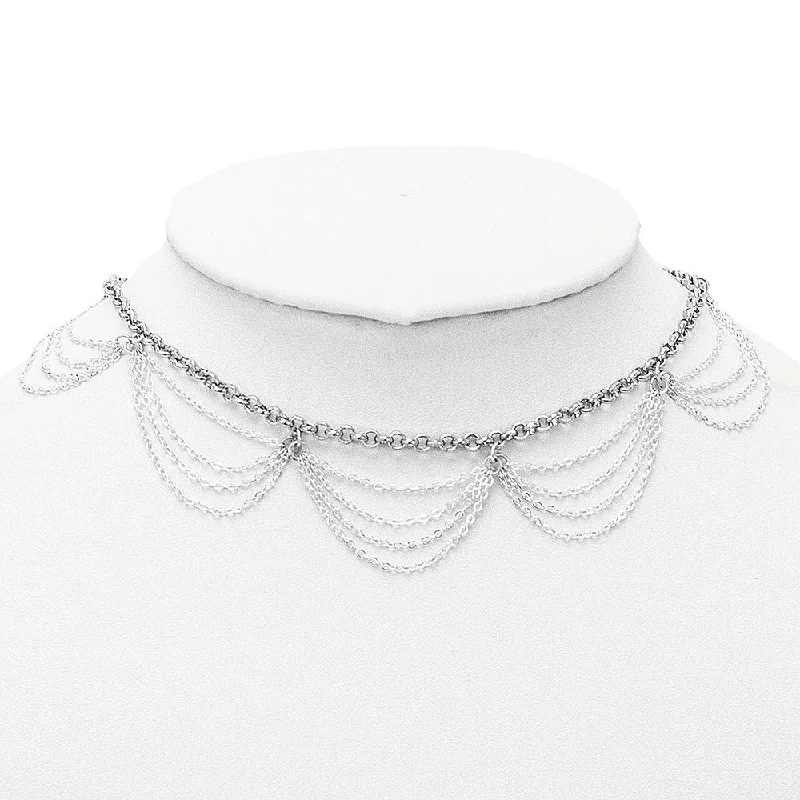High-Quality Gemstone Jewelry For Special Occasions Chain Scallop Choker