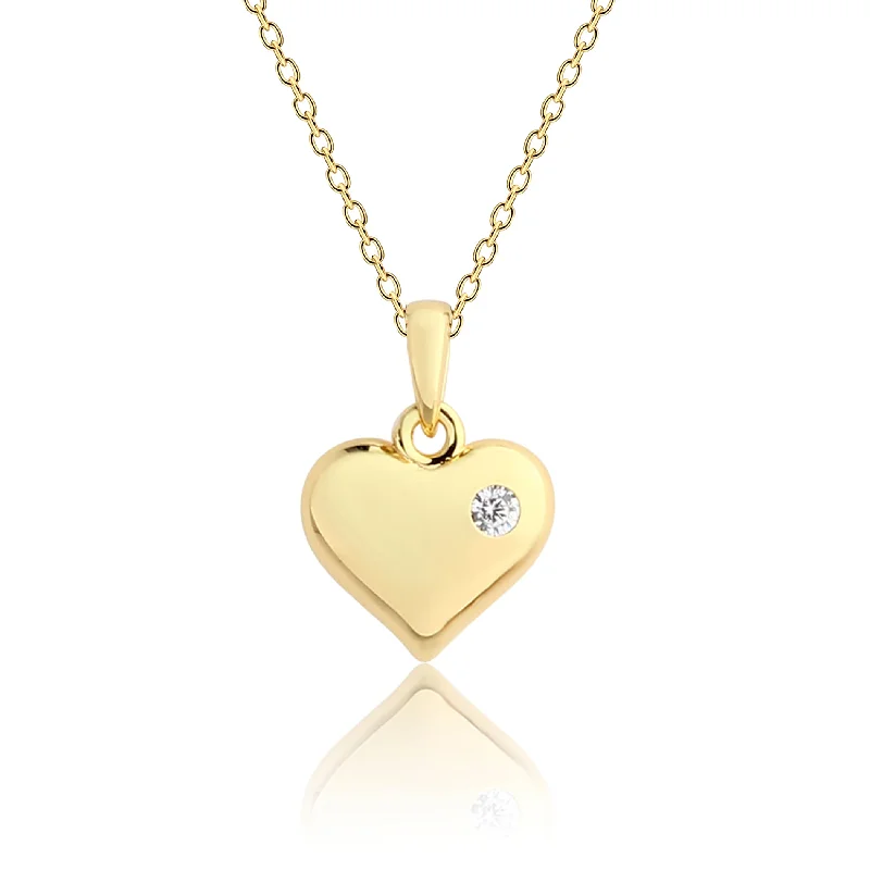Limited-Stock Jewelry Sale – Once It's Gone, It's Gone Children's 14K Gold Plated Puff Heart Necklace for Girls & Kids Limited-Stock Jewelry Sale – Once It's Gone, It's Gone Children's 14K Gold Plated Puff Heart Necklace for Girls & Kids