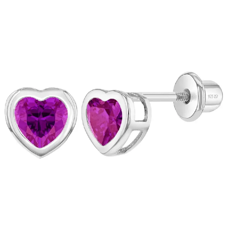 Don't Miss These Dazzling Jewelry Discounts Children's Sterling Silver Hot Pink CZ Heart Stud Earrings Don't Miss These Dazzling Jewelry Discounts Children's Sterling Silver Hot Pink CZ Heart Stud Earrings