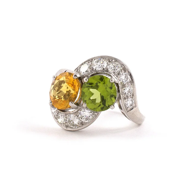 Celebrate With Sparkle – Jewelry Sale Now Live Yellow Beryl, Peridot & Diamond Bypass Ring Celebrate With Sparkle – Jewelry Sale Now Live Yellow Beryl, Peridot & Diamond Bypass Ring