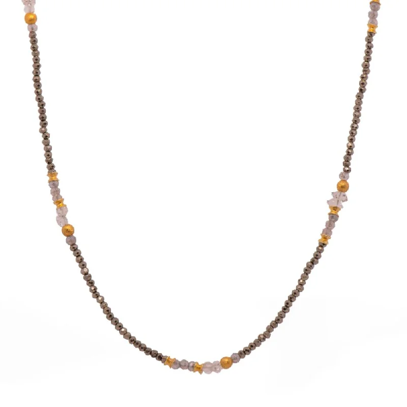 Unmissable Jewelry Clearance – Final Reductions Joyla Vermeil 2mm Pyrite Herkimer Crystals, Labradorite Necklace Unmissable Jewelry Clearance – Final Reductions Joyla Vermeil 2mm Pyrite Herkimer Crystals, Labradorite Necklace