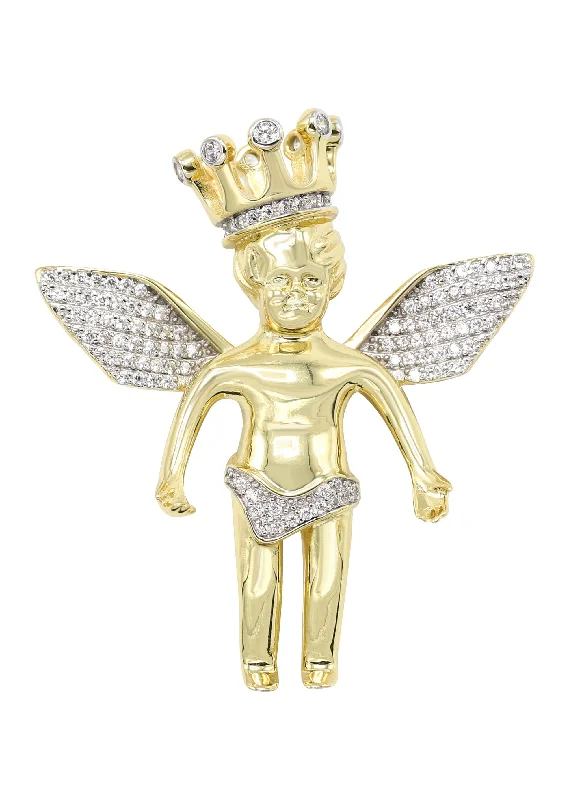 Huge Savings On Timeless Jewelry Collections Silver Pendant - Gold Angel Pendant | Appx 18 Grams Huge Savings On Timeless Jewelry Collections Silver Pendant - Gold Angel Pendant | Appx 18 Grams