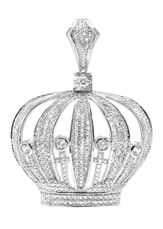 Fashion-Forward Jewelry At Incredible Prices Silver Pendant - Silver Crown Pendant | Appx 12.2 Grams Fashion-Forward Jewelry At Incredible Prices Silver Pendant - Silver Crown Pendant | Appx 12.2 Grams