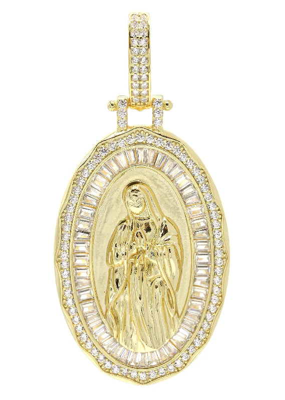 Trending Jewelry Styles Now At Limited-Time Discounts Silver Pendant - Gold Virgin Mary Baguette Pendant | Appx 17.6 Grams Trending Jewelry Styles Now At Limited-Time Discounts Silver Pendant - Gold Virgin Mary Baguette Pendant | Appx 17.6 Grams