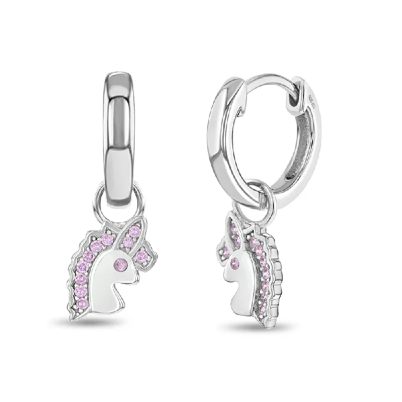 Stunning Jewelry Pieces At The Lowest Prices Ever CZ Unicorn Dangle 9mm Kids / Children's / Girls Earrings Hoop/Huggie Enamel Safety Latch - Sterling Silver Stunning Jewelry Pieces At The Lowest Prices Ever CZ Unicorn Dangle 9mm Kids / Children's / Girls Earrings Hoop/Huggie Enamel Safety Latch - Sterling Silver