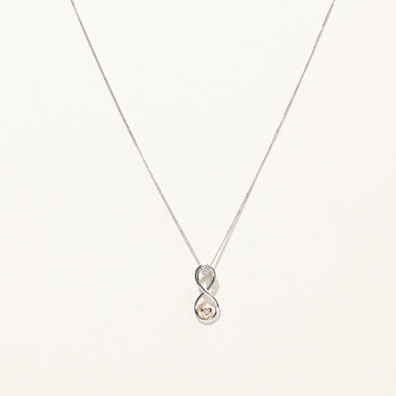 Diamond Infinity Pendant Necklace | 0.04ctw | 18"|