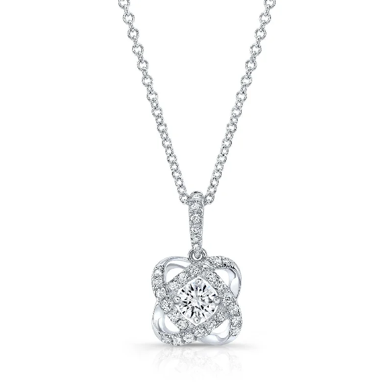 Exclusive Savings On Timeless Jewelry Pieces Diamond Pave Cross Knot Pendant With Round Center In 14k White Gold Exclusive Savings On Timeless Jewelry Pieces Diamond Pave Cross Knot Pendant With Round Center In 14k White Gold