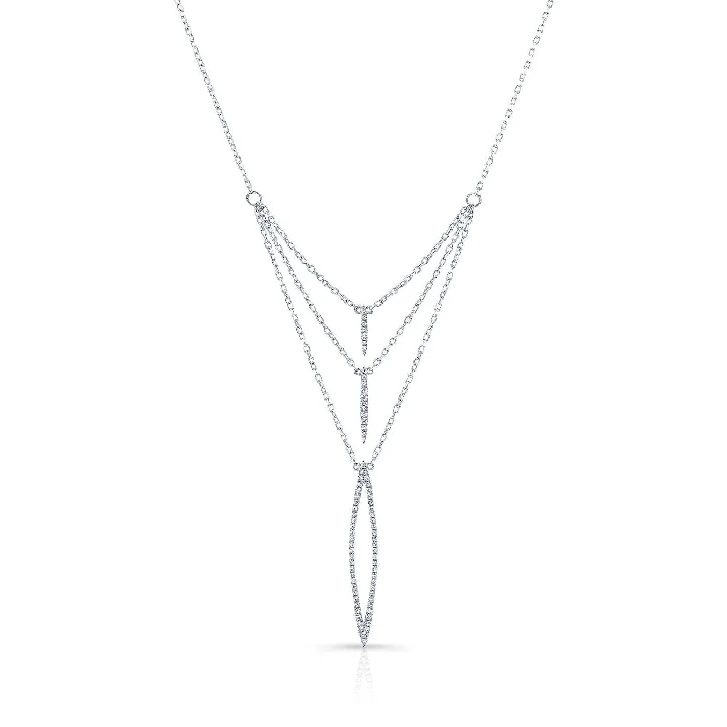 Unmissable Deals On Handmade Jewelry Collections Diamond Pave Trio Icicles Layered Necklace In 14k White Gold (16-18 In Adj Chn) Unmissable Deals On Handmade Jewelry Collections Diamond Pave Trio Icicles Layered Necklace In 14k White Gold (16-18 In Adj Chn)