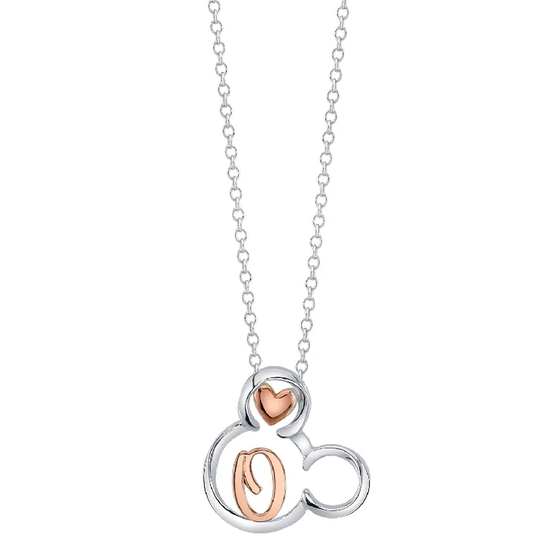 Make Every Moment Shine – Jewelry Discounts Available Disney Sterling Silver 18-inch Initial Pendant; Initial O