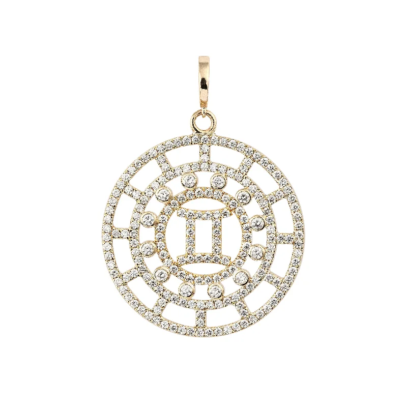 Buy More, Save More On Stunning Jewelry Designs Zodiac Pavé Gemini 18K Gold or Whitegold Pendant w. Diamonds Buy More, Save More On Stunning Jewelry Designs Zodiac Pavé Gemini 18K Gold or Whitegold Pendant w. Diamonds