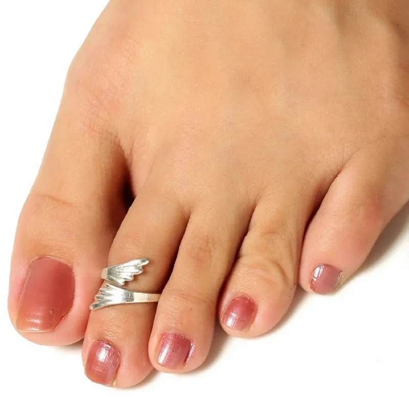 Shop Dazzling Rings, Earrings, And More At Special Discounts Sterling Silver Feather Toe Ring (Pair)