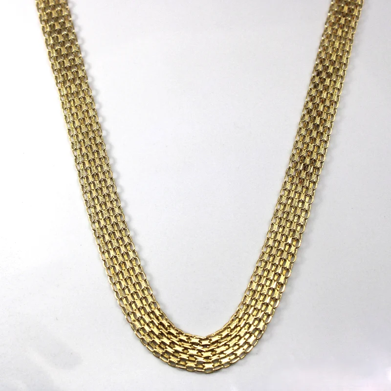 Modern Statement Jewelry For Bold Styling Filigree Linked Gold Necklace | 22"|