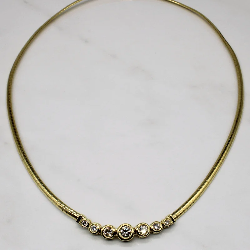 Bezel Set Diamond Necklace | 1.25ctw | 17" |