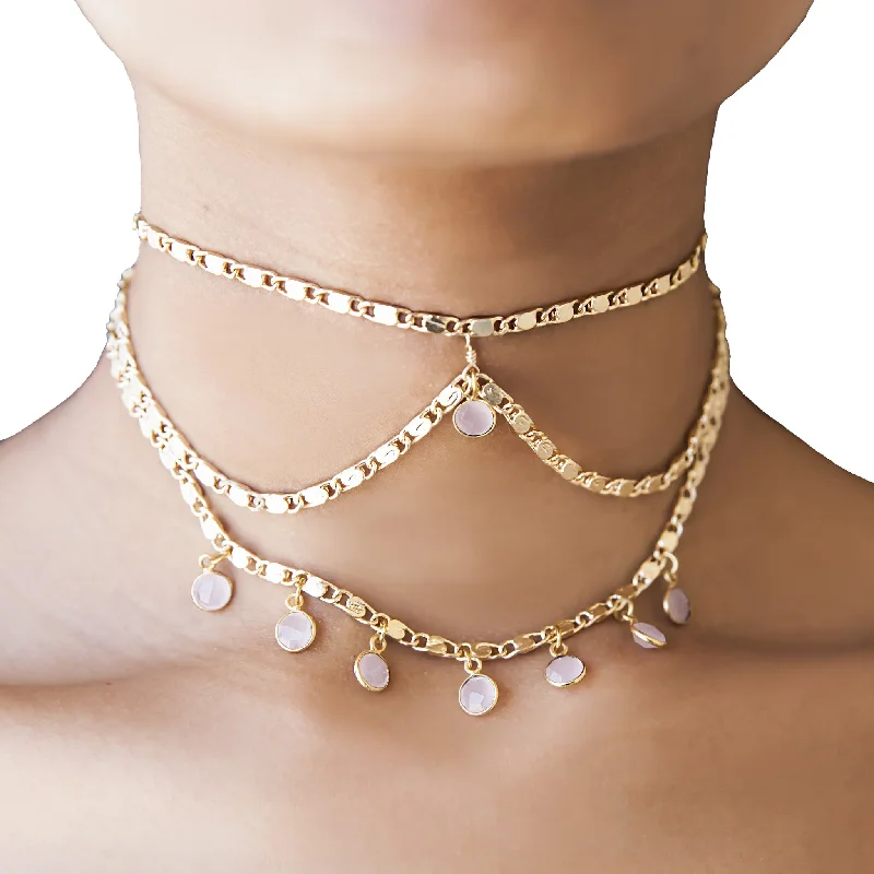 Handmade Pearl Jewelry For Timeless Elegance Gemstone Drop Choker