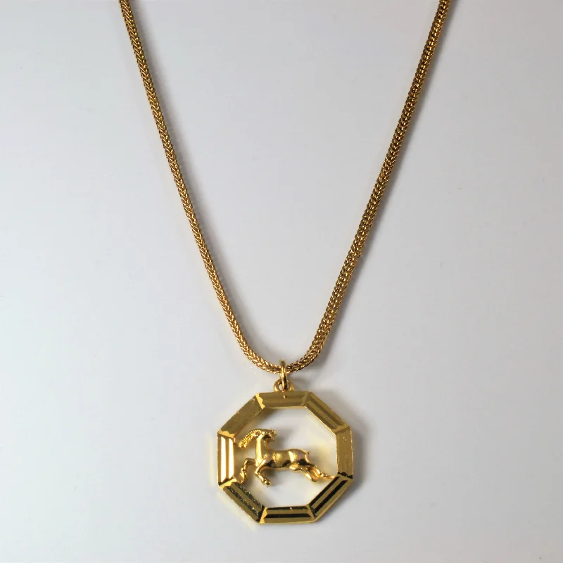 Gold Ram Necklace | 16" |