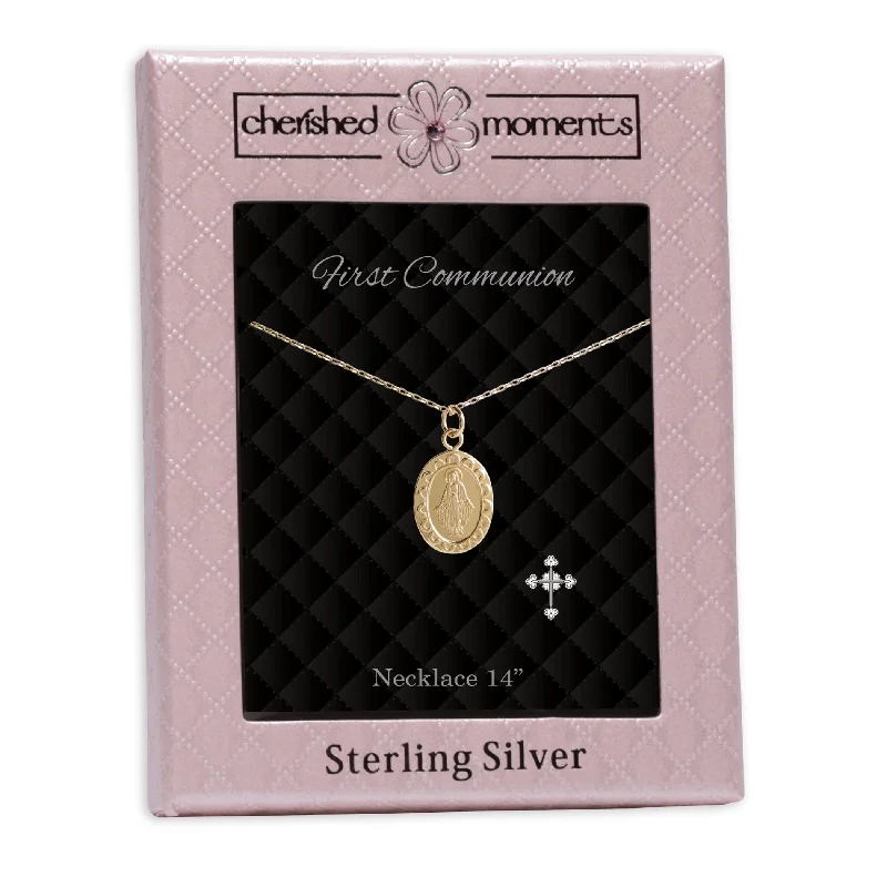 Personalized Jewelry Sale – Unique Pieces At Great Prices Girls Gold-Plated First Communion Miraculous Medal Necklace Personalized Jewelry Sale – Unique Pieces At Great Prices Girls Gold-Plated First Communion Miraculous Medal Necklace