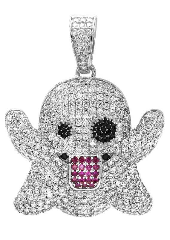 Sparkle On A Budget – Fine Jewelry For Less Gold Plated Ghost Emoji Pendant | 18.4 Grams